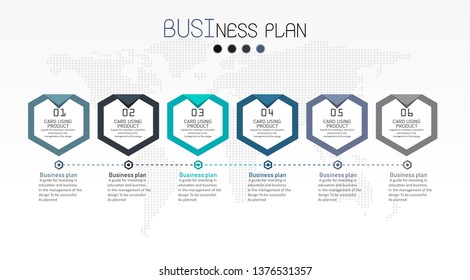 vector illustration Can be used for process, presentations, layout, banner,info graph There are 6 steps or layers.