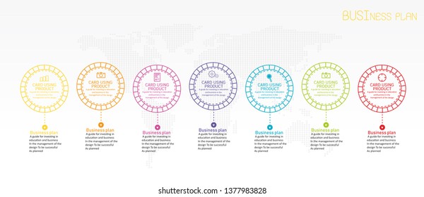 vector illustration Can be used for process, presentations, layout, banner,info graph There are 7 steps or layers.