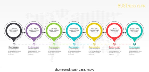 vector illustration Can be used for process, presentations, layout, banner,info graph There are 7 steps or layers.