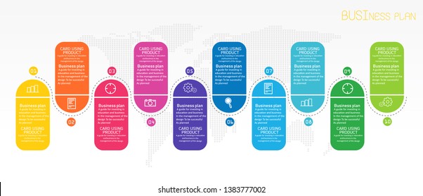 vector illustration Can be used for process, presentations, layout, banner,info graph There are 10 steps or layers.