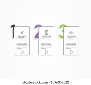 vector illustration Can be used for process, presentations, layout, banner,info graph There are 3 steps or layers.