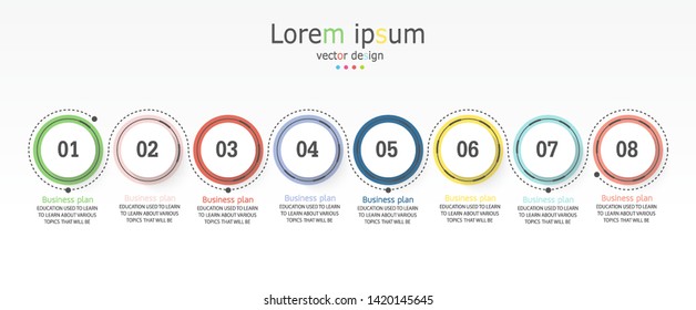 vector illustration Can be used for process, presentations, layout, banner,info graph There are 8 steps or layers.