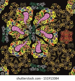 Vector illustration. Can be used for cards, invitations, save the date cards and many more. On gray, brown and green colors. Vector abstract pattern page for antistress.