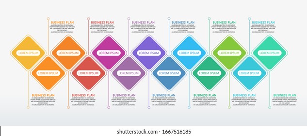 vector illustration Can be used for process, presentations, layout, banner,info graph There are 13 steps or layers.