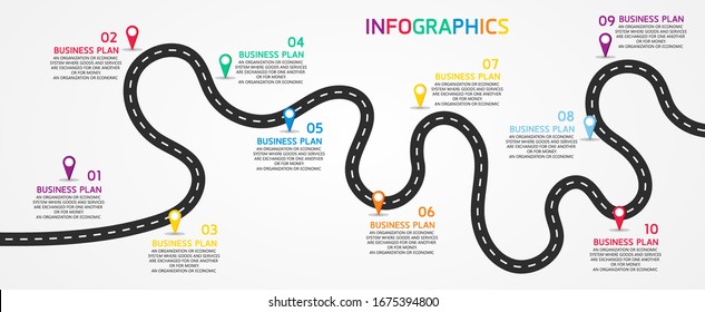 vector illustration Can be used for process, presentations, layout, banner,info graph There are 10 steps or layers.