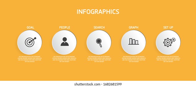 vector illustration Can be used for process, presentations, layout, banner,info graph There are 5 steps or layers.