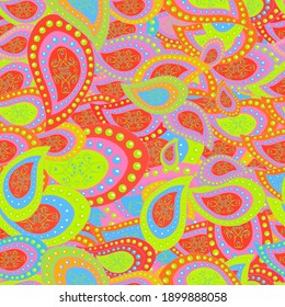 Vector illustration. Can be used for cards, invitations, save the date cards and many more. On pink, orange and green colors. Vector abstract pattern page for antistress.