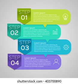 Vector illustration can be used for workflow, Infographic design template for business 