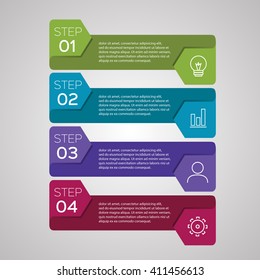 Vector illustration can be used for workflow, Infographic design template for business 