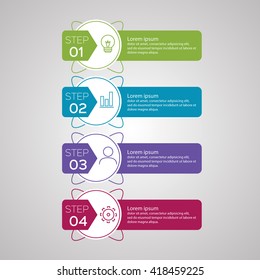 Vector illustration can be used for workflow, Infographic design template for business 