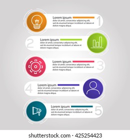 Vector illustration can be used for workflow, Infographic design template for business 