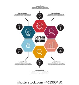 Vector illustration can be used for workflow, Infographic design template for business 