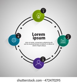 Vector illustration can be used for work-flow, Infographic design template for business 