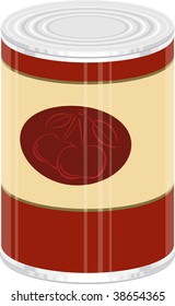 a vector illustration of a can of cherries