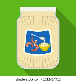 Vector illustration of can and food icon. Set of can and package vector icon for stock.