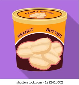 Vector illustration of can and food logo. Set of can and package vector icon for stock.