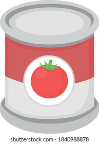 Vector illustration of a can of tomatoes