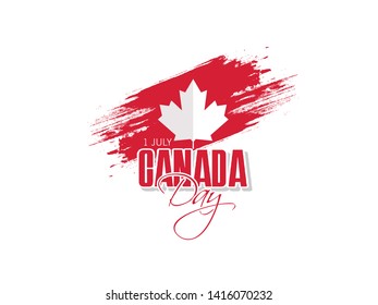 Vector Illustration of Canada Day maple leaves background