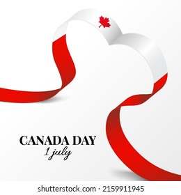 Vector Illustration of Canada day. Ribbon
