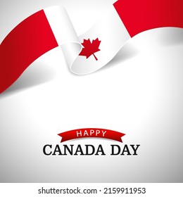 Vector Illustration of Canada day. Ribbon

