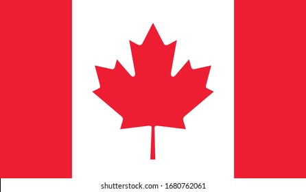 vector illustration of Canada flag