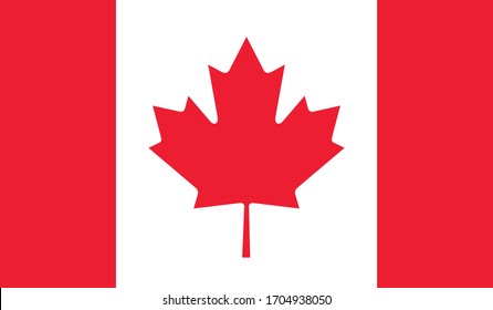 vector illustration of Canada flag