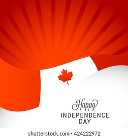 Vector illustration of Canada independence day.