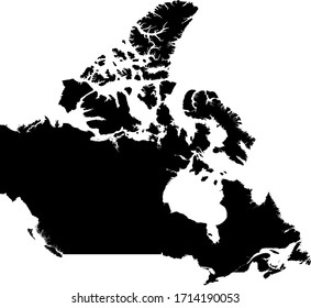 vector illustration of Canada map