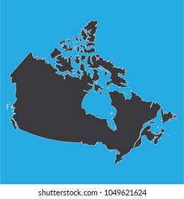 vector illustration of Canada map . blue background