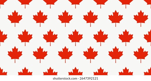 Vector illustration Canada maple leaves seamless Trellis. Perfect Canada Day Wrapping paper template design. Maple leaves endles vector backdrop. EPS 10 