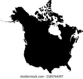 Vector Illustration of Canada and USA map
