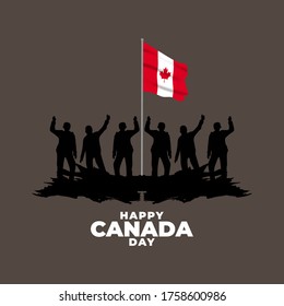 Vector illustration of Canadian day. Canada National Day. Canada Republic Day. vector illustration