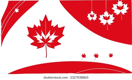 vector illustration of canadian flag background. canada day
