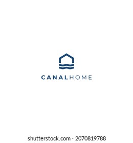 vector illustration of canal home