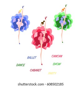Vector illustration of a cancan dancer