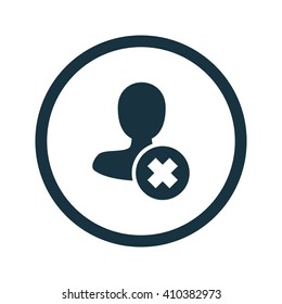 Vector illustration of cancel user icon