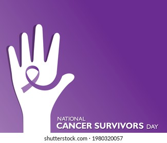 Vector Illustration of Cancer Survivors Day observed on first Sunday of June.