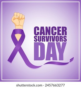 Vector illustration of Cancer Survivors Day social media feed template