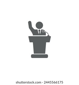 vector illustration of candidate concept, campaign, appeal, flat design.