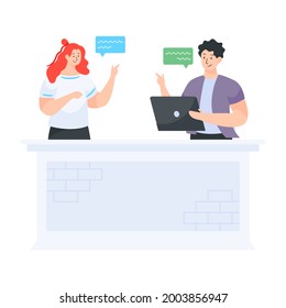 Vector illustration of candidates show, flat design