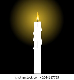 Vector illustration of a candle