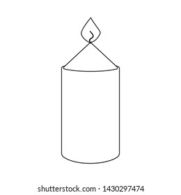 Vector illustration of candle and aromatic symbol. Set of candle and cylinder stock vector illustration.