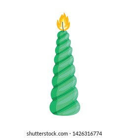 Vector illustration of candle and christmas sign. Collection of candle and flash stock symbol for web.