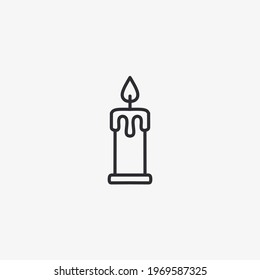 Icono de vela de ilustración vectorial
