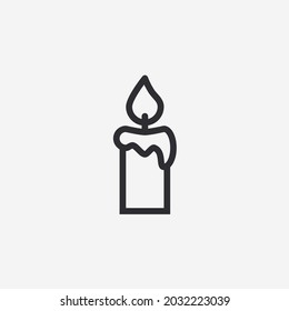 Vector illustration of candle icon