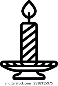 vector illustration of candle icon