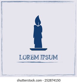Vector illustration Candle icon