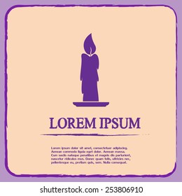 Vector illustration Candle icon