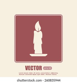 Vector illustration Candle icon