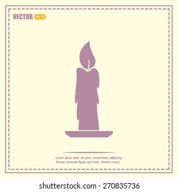 Vector illustration Candle icon